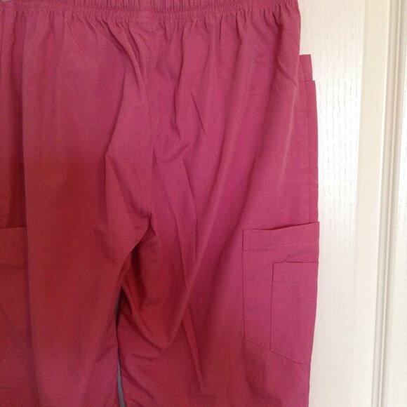 Reina Uniforms Women's Scrub Pants Bottoms Pink Size S Wide Leg Nurse Medical - Picture 6 of 8